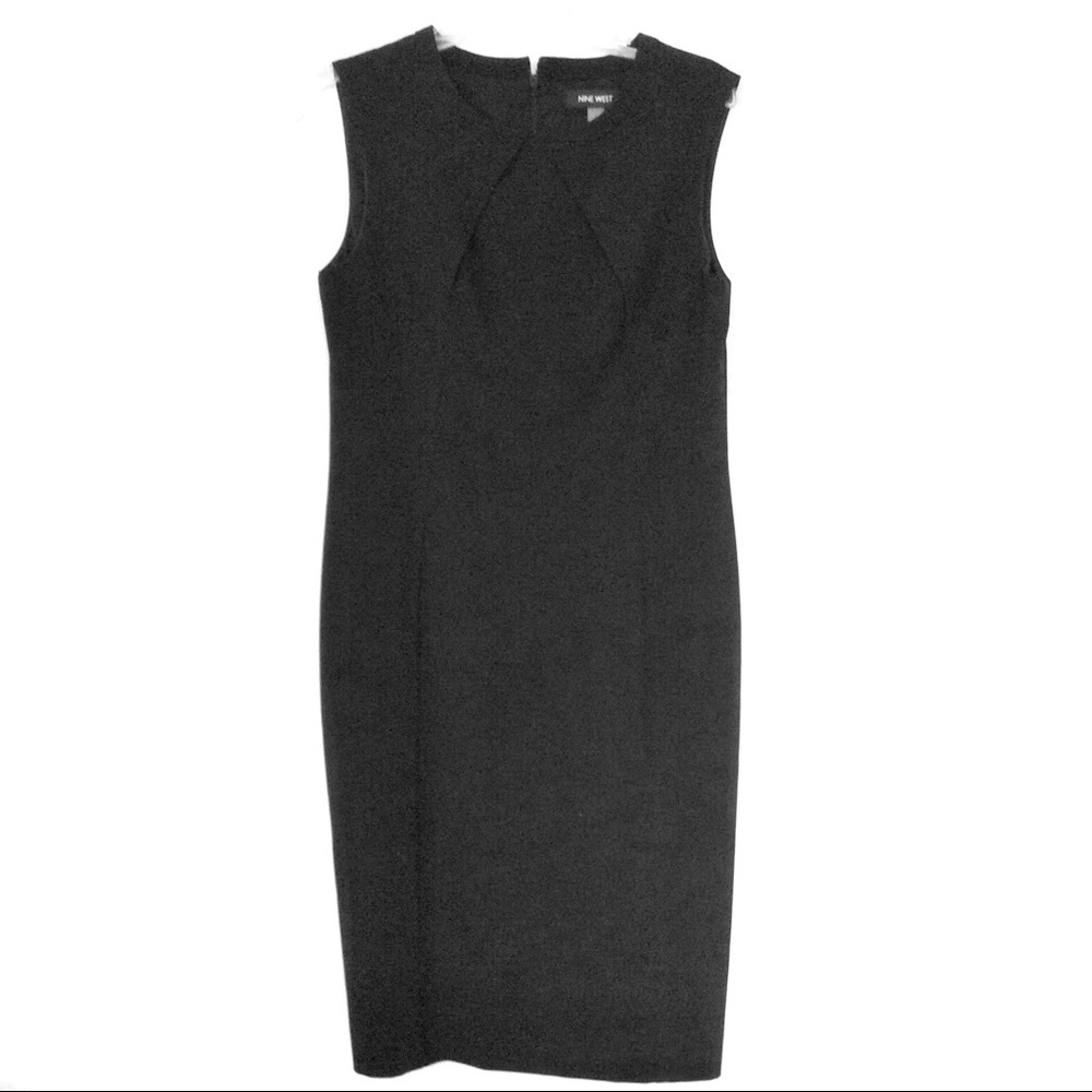 Nine West 100% Cotton Navy Dress Size 6